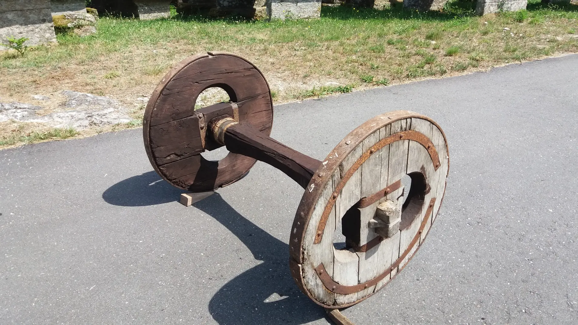 Eje del carro de vacas